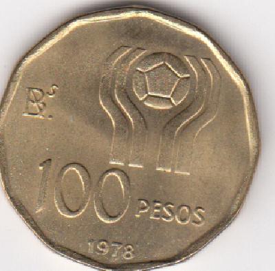 Beschrijving: 100 Peso SOCCER
